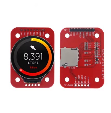 Pantalla redonda 1.28" GC9A01 red edition (ref: 0054)